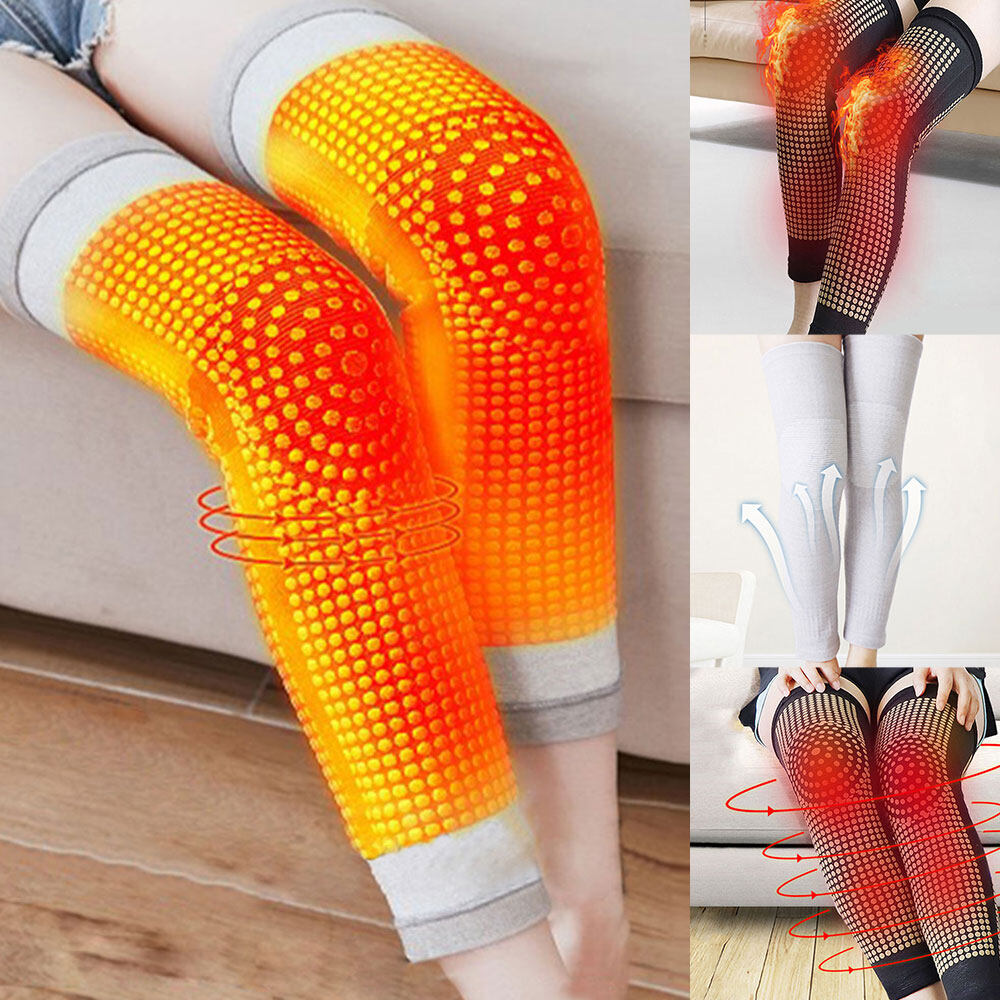 TOSPRA Magnetic 1Pair Self Heating Support Knee Pads Men's And Women's Lengthened Elderly Cold-Proof Winter Warm Knee Brace for Arthritis Joint Pain Relief