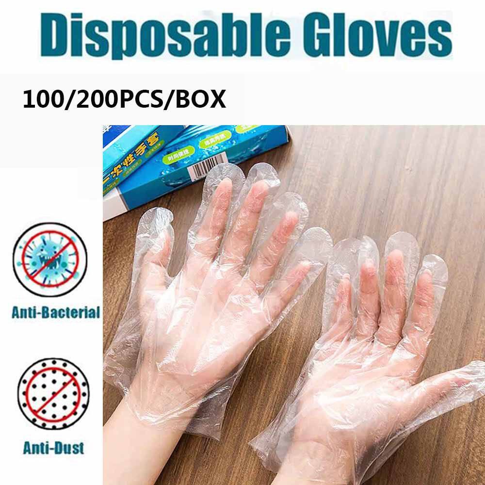MEDIFANG 100/200PCS/BOX Anti-Static No-touching Anti-pollution Disposable Gloves Clear Gloves Protective Gloves Labor Supplies